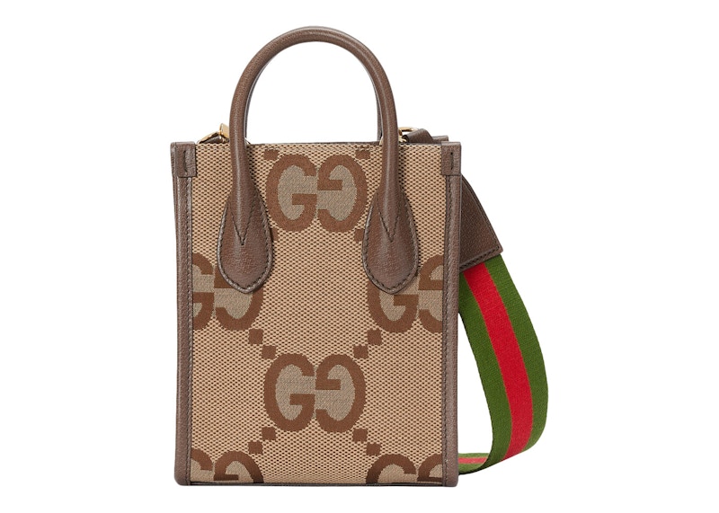 Gucci Jumbo GG Tote Bag Mini Camel/Ebony