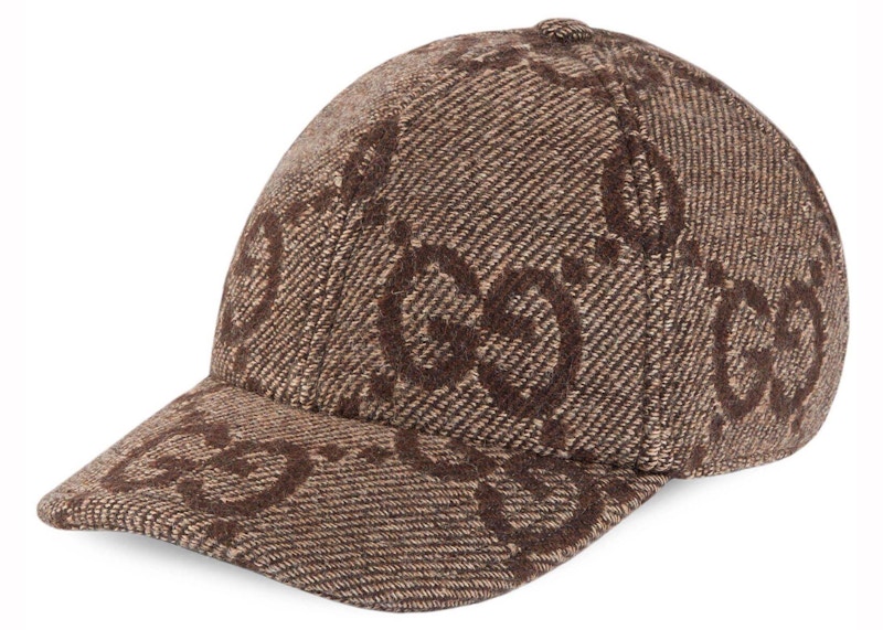 Gucci Jumbo GG Wool Cap Brown