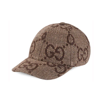 Gucci Jumbo GG Wool Cap Brown