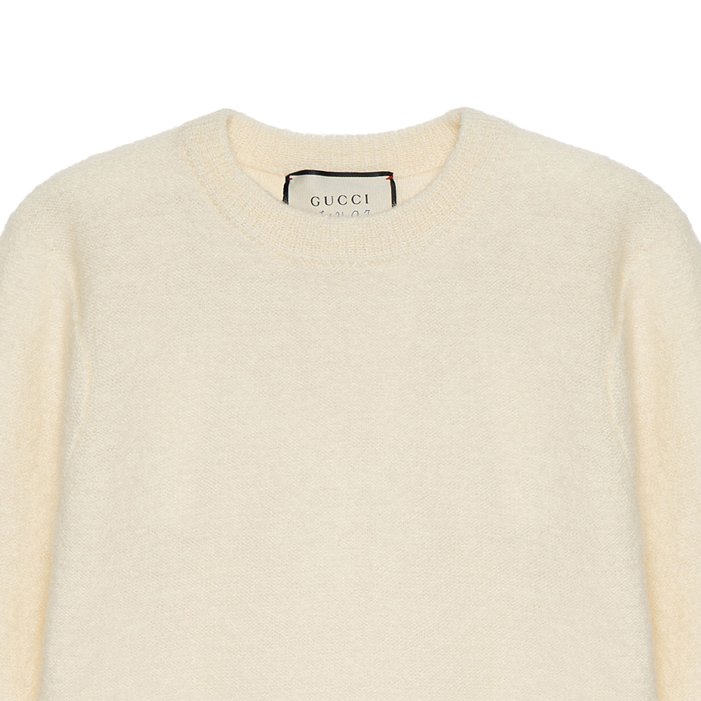 GUCCI Khaki Knit Wool Short Sweater with Embellishments 633617-XKBLY-9500 圖 6