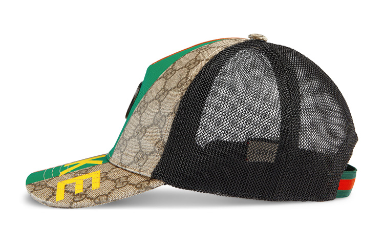 GUCCI Kids "Fake/Not" Baseball Cap Beige/Ebony Monogram Mesh. 652866-4HADP-8260 圖 3