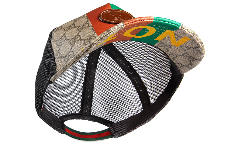 GUCCI Kids "Fake/Not" Baseball Cap Beige/Ebony Monogram Mesh. 652866-4HADP-8260 圖 5