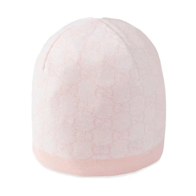 GUCCI Kids Pink Wool Beanie - Simple, Stylish & Warm. 4185993K2069272