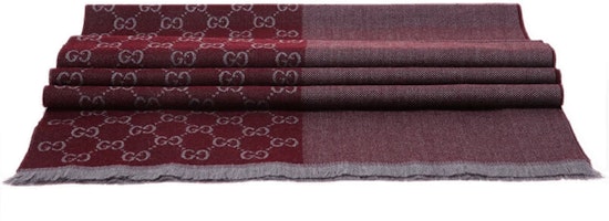 GUCCI Knit Fringe Wool Scarf Deep Red Unisex Couple Style Winter Accessory 344994-4G200-1273 GUCCI Knit Fringe Wool Scarf Deep Red Unisex Couple Style Winter Accessory 344994-4G200-1273