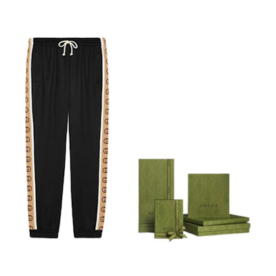 GUCCI Knit Jogger Pants 2020 Spring Mid-Waist Relaxed Fit Casual Style 598858-XJBZ8-1082