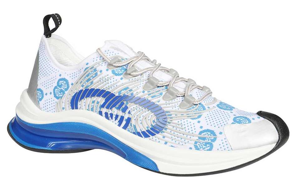 Lookbook 古驰针织运动鞋“蓝白” 680900-USN10-8485