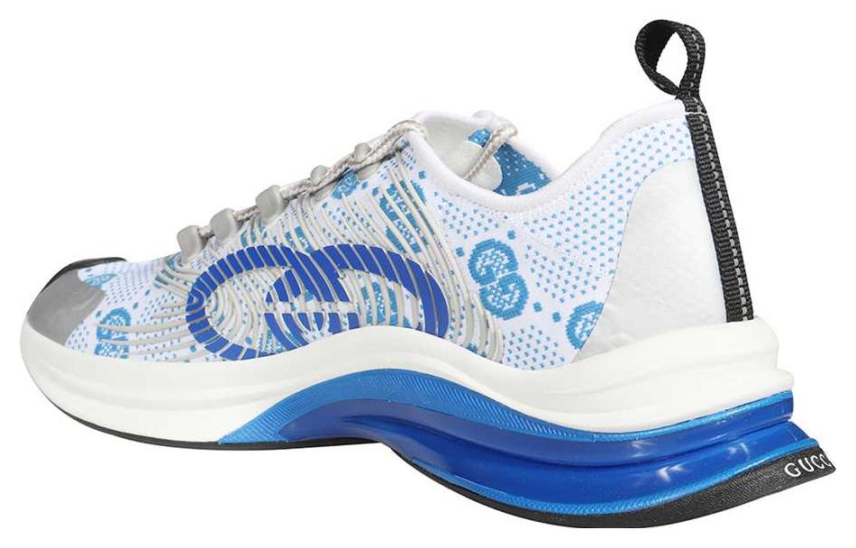 Shop 古驰针织运动鞋“蓝白” 680900-USN10-8485