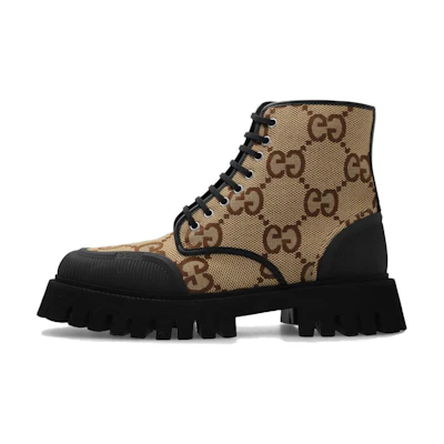 Gucci Lace Up Boot 'Maxi GG - Camel'