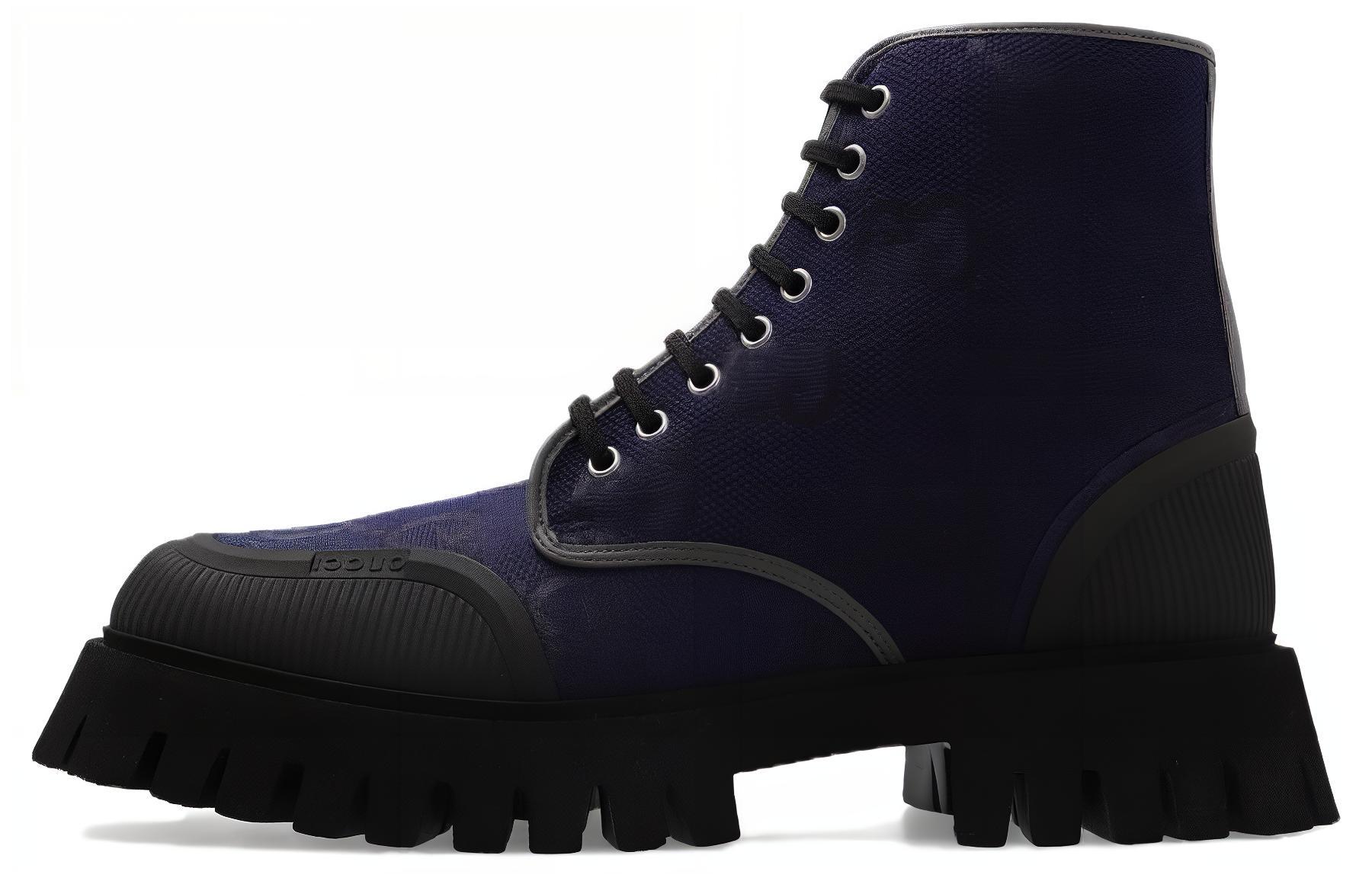 Gucci Lace Up Boot 'Maxi GG - Navy' 699970-UKOF0-4549