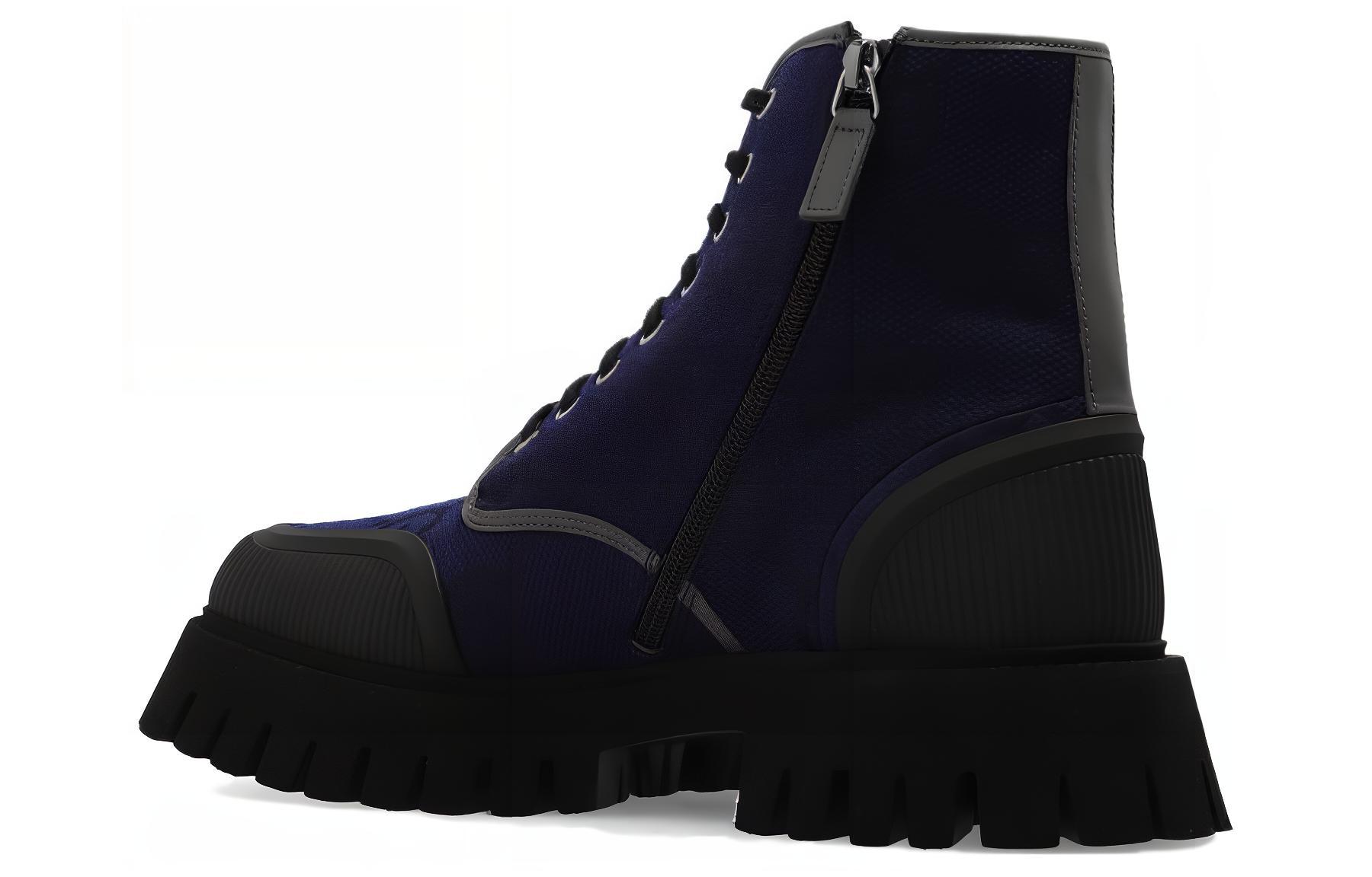 Shop Gucci Lace Up Boot 'Maxi GG - Navy' 699970-UKOF0-4549