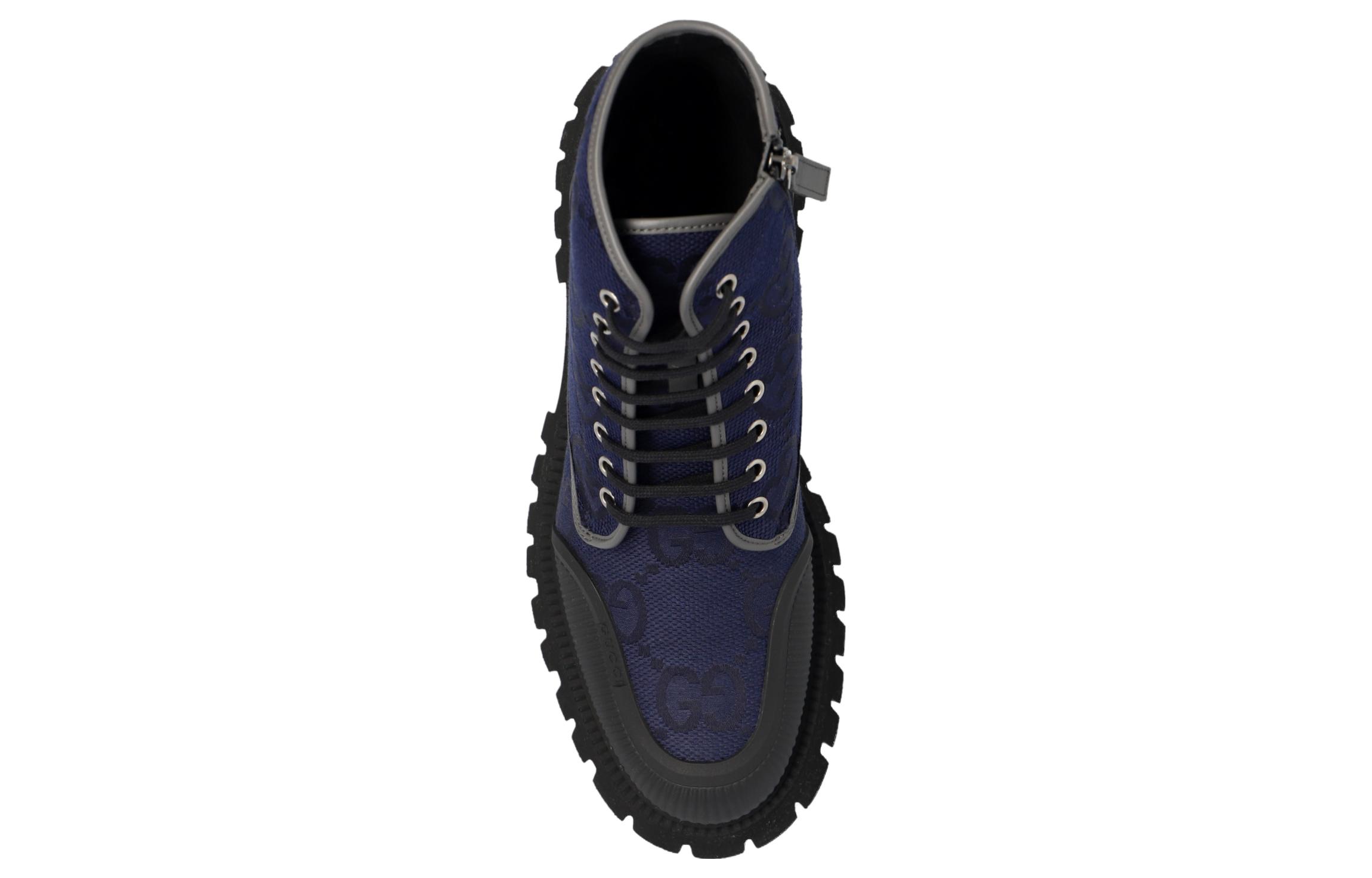 Purchase Gucci Lace Up Boot 'Maxi GG - Navy' 699970-UKOF0-4549