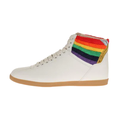 Gucci Lace Up High Top 'Rainbow Heel Collar'
