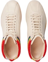 GUCCI古馳 皮革 高筒綁帶 時尚板鞋 男款 白色 Lookbook GUCCI古馳 皮革 高筒綁帶 時尚板鞋 男款 白色