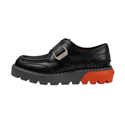 Gucci Lace Up Shoe 'Buckle - Black Orange'