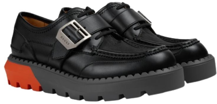 Kasut Gucci Lace Up 'Buckle - Hitam Oren' 739868-AABZ0-1000 Order Kasut Gucci Lace Up 'Buckle - Hitam Oren' 739868-AABZ0-1000