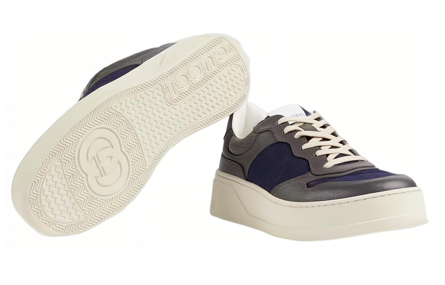 Shop 古馳繫帶運動鞋『灰藍』726543-AABNK-1152