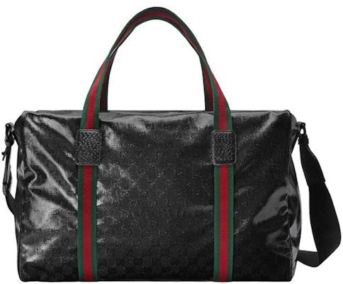 Gucci 大号黑色织带手提行李包 Buy Gucci 大号黑色织带手提行李包
