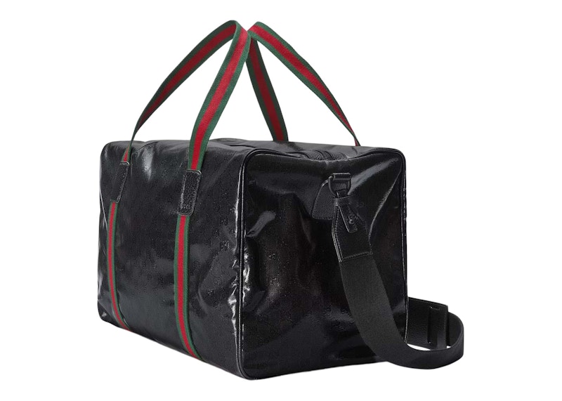 Order Gucci 大号黑色织带手提行李包