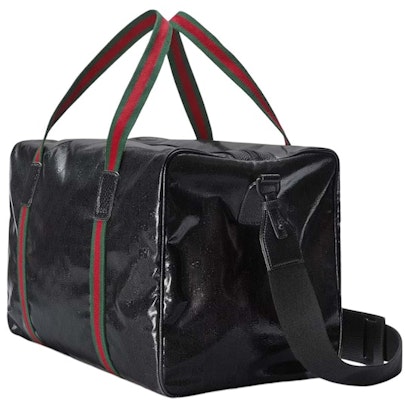 Gucci 大号黑色织带手提行李包 Order Gucci 大号黑色织带手提行李包