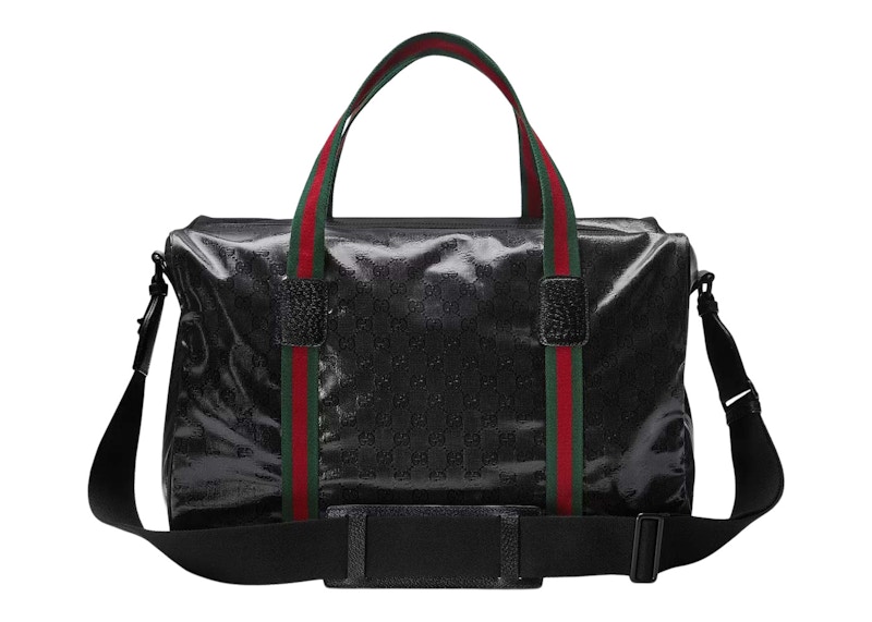 Lookbook Gucci 大号黑色织带手提行李包