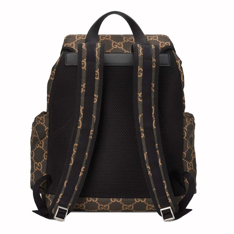 Gucci Large GG Polyester Backpack Ebony/Beige 圖 2
