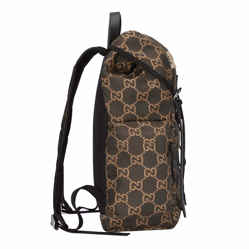 Gucci Large GG Polyester Backpack Ebony/Beige 圖 3