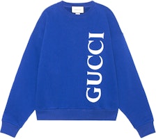 Gucci Large Logo Crewneck Sweatshirt for Men in Navy Blue 599345-XJB1C-4118 Gucci Large Logo Crewneck Sweatshirt for Men in Navy Blue 599345-XJB1C-4118