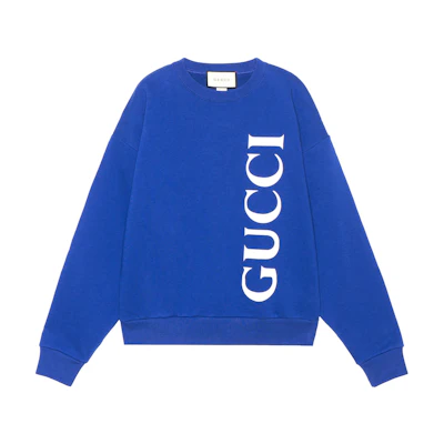 Gucci Large Logo Crewneck Sweatshirt for Men in Navy Blue 599345-XJB1C-4118