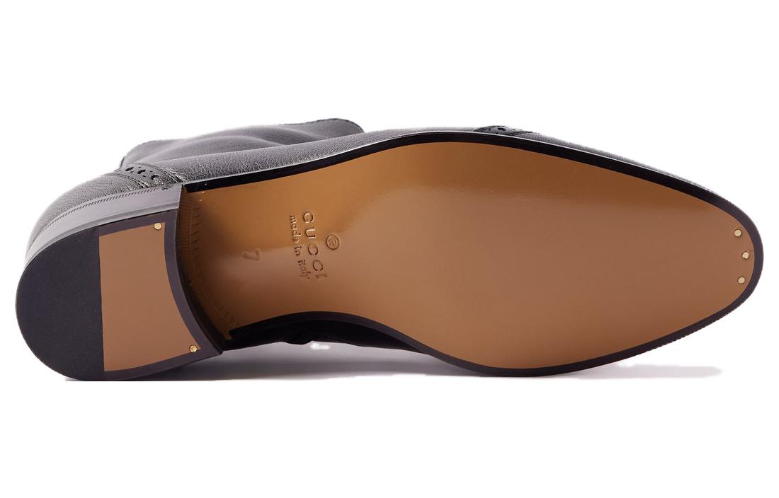 Shop But Kasut Buku Lali Kulit Gucci 'Trend Fesyen Hitam' 750322-AACAI-1000