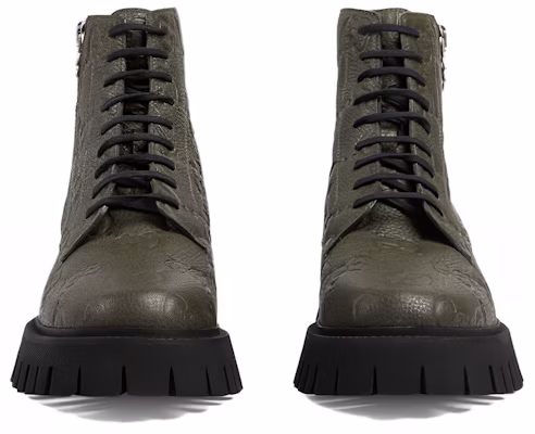 Gucci Leather Ankle Boot 'GG Monogram - Dark Vintage Olive' 699584-AACJC-3346 Shop Gucci Leather Ankle Boot 'GG Monogram - Dark Vintage Olive' 699584-AACJC-3346