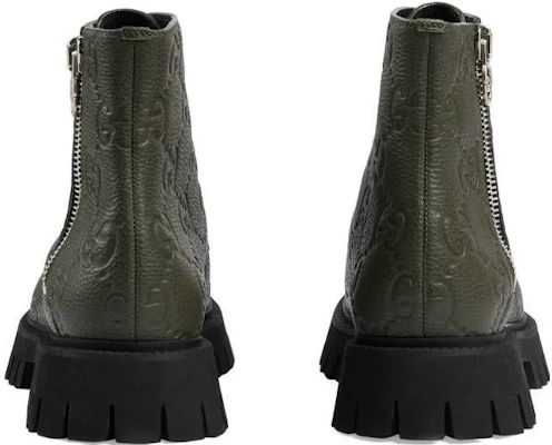 Gucci Leather Ankle Boot 'GG Monogram - Dark Vintage Olive' 699584-AACJC-3346 Purchase Gucci Leather Ankle Boot 'GG Monogram - Dark Vintage Olive' 699584-AACJC-3346