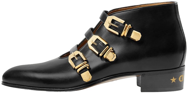 グッチ レザーアンクルブーツ(ブラック) 699103-06F00-1000 Buy グッチ レザーアンクルブーツ(ブラック) 699103-06F00-1000