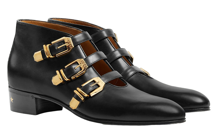 Lookbook Gucci Leather Ankle Boots 'Black' 699103-06F00-1000