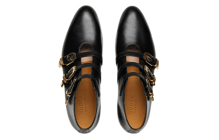 Shop Gucci Leather Ankle Boots 'Black' 699103-06F00-1000