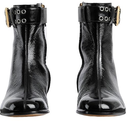 グッチ レザー サイドジップ アンクルブーツ (黒) 739926-AB800-1000 Lookbook グッチ レザー サイドジップ アンクルブーツ (黒) 739926-AB800-1000