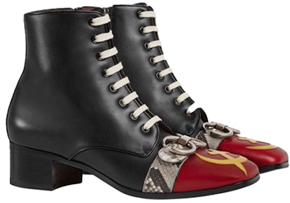 Gucci Leather Ankle Boots with Side Zipper 'Black' 483937-DX040-6469 Order Gucci Leather Ankle Boots with Side Zipper 'Black' 483937-DX040-6469
