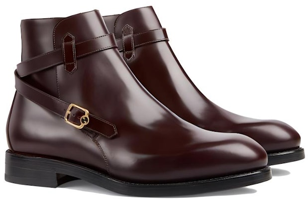 Gucci Leather Boot 'Deep Burgundy' 758638-0GQ00-6004 Lookbook Gucci Leather Boot 'Deep Burgundy' 758638-0GQ00-6004