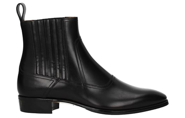 Order Gucci Sepatu Boots Chelsea Kulit 'Hitam' 547651-DKG00-1000