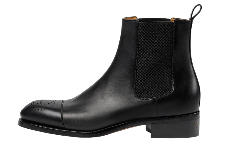 Gucci Leather Chelsea Boots 'Black Fashion Slip-On'