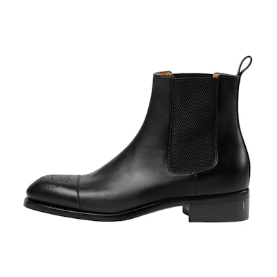 Gucci Leather Chelsea Boots 'Black Fashion Slip-On'