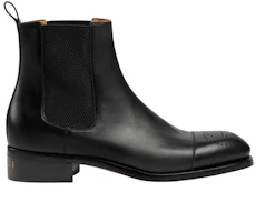 Order Gucci Leder Chelsea Boots ''Schwarz Mode Slip-On'' 699527-0F3D0-1000