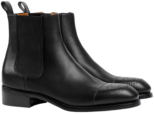 グッチ レザー チェルシーブーツ (黒) ?699527-0F3D0-1000 Order グッチ レザー チェルシーブーツ (黒) ?699527-0F3D0-1000