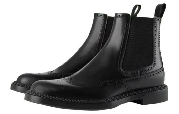 Lookbook Gucci Leren Chelsea Boots ''Zwarte Modieuze Instapper'' 699495-0GQ70-1000