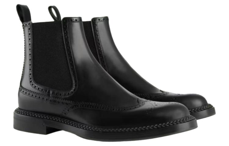 Shop Gucci Leren Chelsea Boots ''Zwarte Modieuze Instapper'' 699495-0GQ70-1000