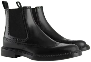Shop Gucci Leather Chelsea Boots 'Black Fashion Slip-On' 699495-0GQ70-1000