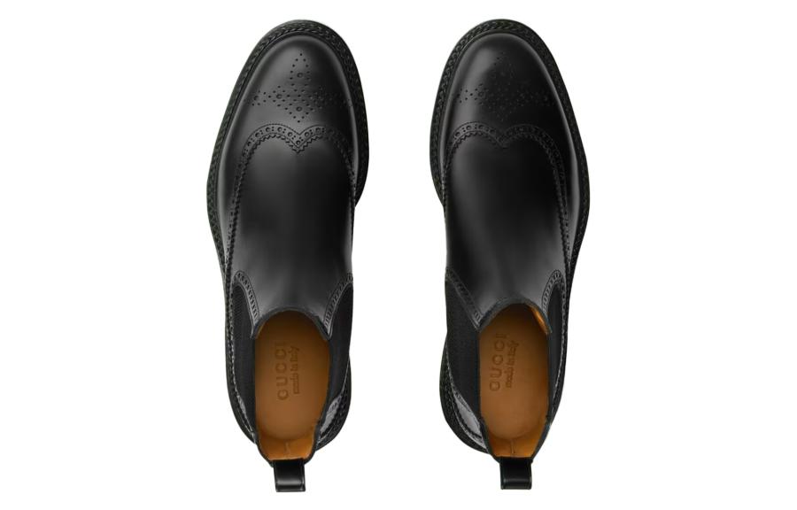 Purchase Gucci Leren Chelsea Boots ''Zwarte Modieuze Instapper'' 699495-0GQ70-1000