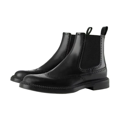 Gucci Leather Chelsea Boots 'Black Fashion Slip-On'
