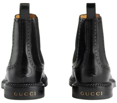 Gucci Leather Chelsea Boots 'Black Fashion Slip-On' 699495-0GQ70-1000 Shop Gucci Leather Chelsea Boots 'Black Fashion Slip-On' 699495-0GQ70-1000