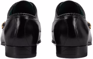 Shop GUCCI古馳 皮革 圓頭綁帶 正裝皮鞋 男款 黑色