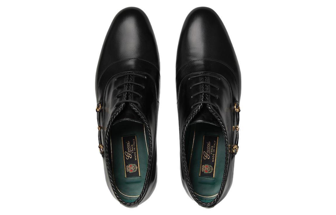 Gucci Leather Derby 'Black' 圖 5